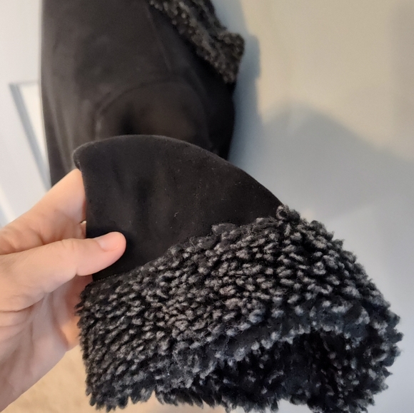 🖤 Vintage Y2K L.L. Bean Faux Fur Trim Oversized Winter Coat, Black, Large - Picture 13 of 13